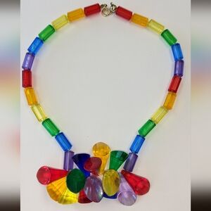 VTG RAINBOW CONE BEAD NECKLACE